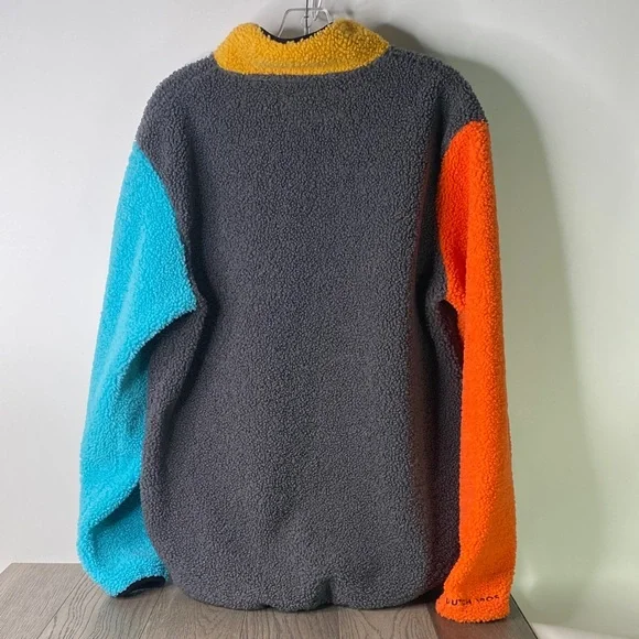 Dutch Bros Gray Fleece with Orange, Yellow, and Blue Accents - Picture 8 of 9